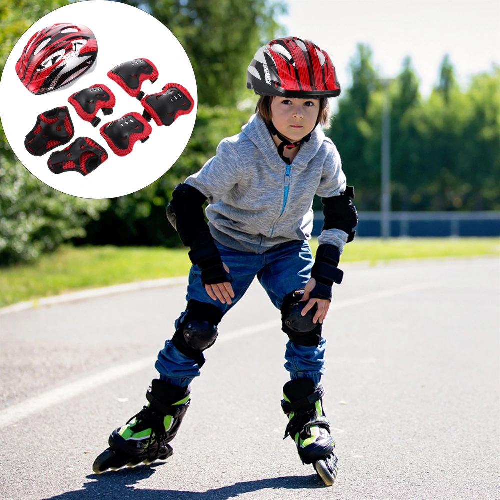 1 set of Children Riding Protective Equipment Skateboard Skating Helmet Set