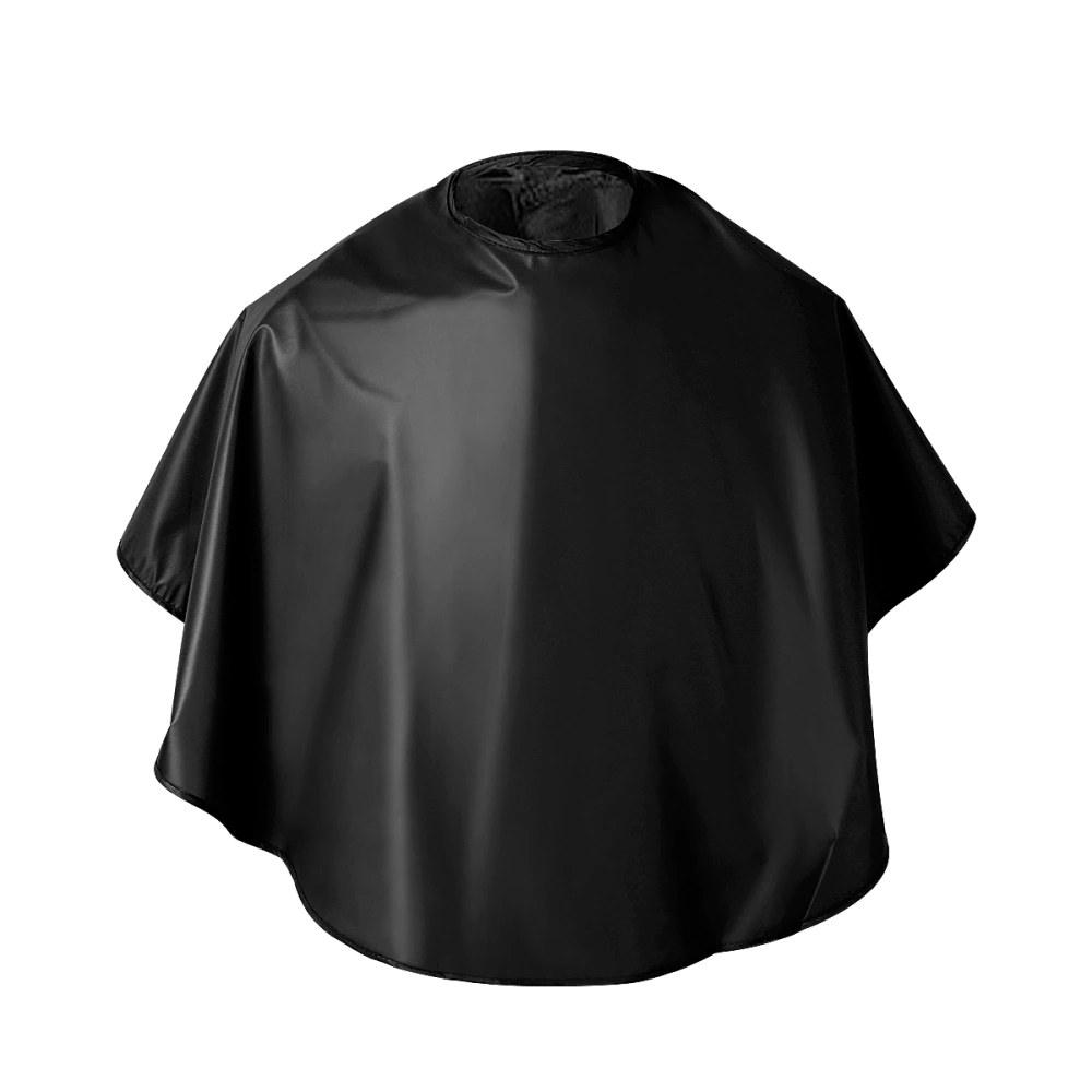 Minkissy Polyester Taffeta Hairdressing Cape Waterproof Barber Shoulder Pads Practical Hair Dyeing Haircut Apron Hairdressing Tool Supplies for Salon Home Barbers (Black)