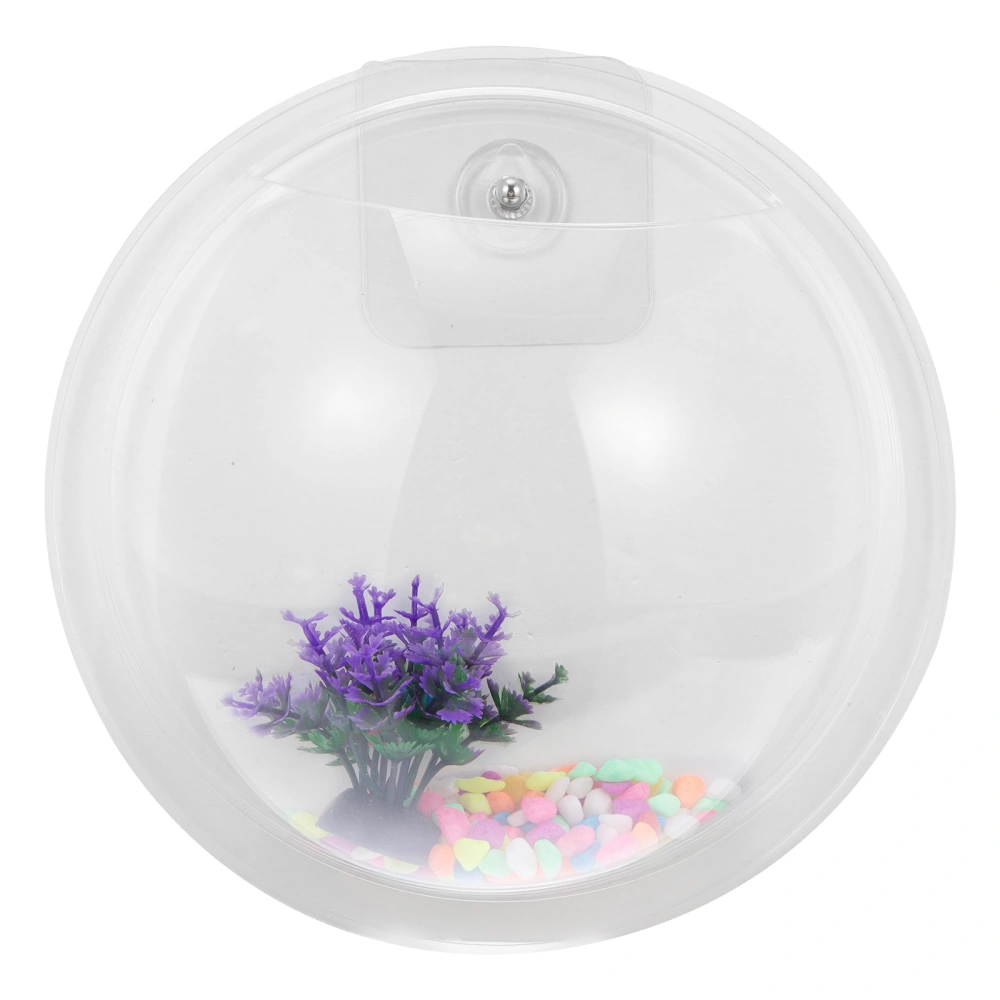 1 Set Wall Hanging Fish Bowl Wall Mounted Aquarium Acrylic Vase Flower Plant Pot