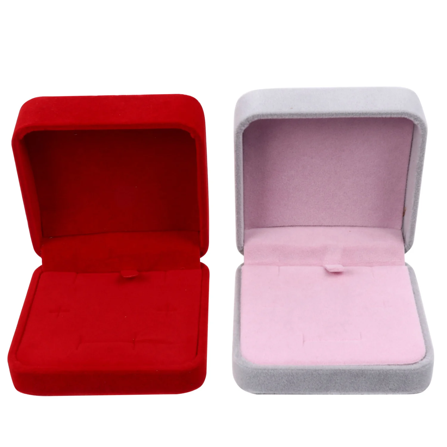 2pcs Jewelry Boxes Delicate Ring Case Necklace Storage Container Gift Boxes