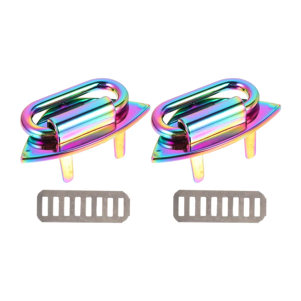 2Pcs Alloy Bag Buckles Metal Triangle Buttons Decorations DIY Bag Accessories