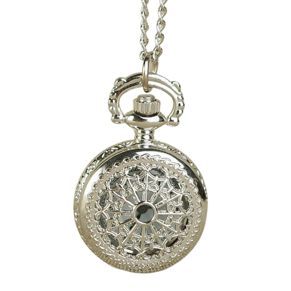 1 Pc Quartz Pocket Watch Silver Pocket Watch Chain Watch Decoration for Clothes