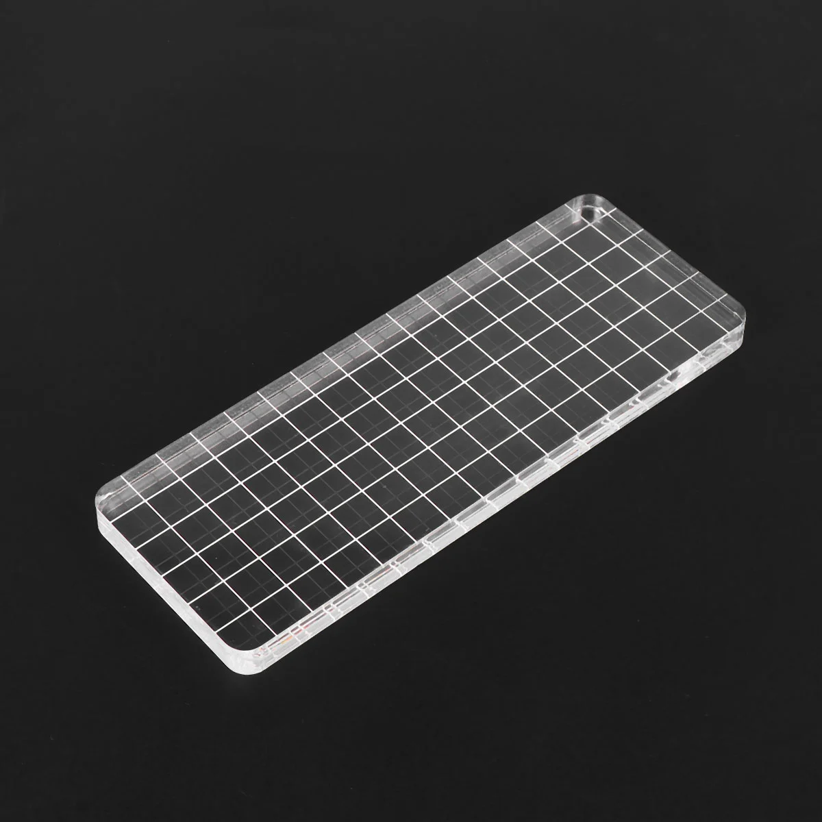 Creative Transparent Stamp Blocks Acrylic Clear Stamping Blocks Set Essential Stamping Tools for Home School Scrapbooking Crafts Making (Transparent)