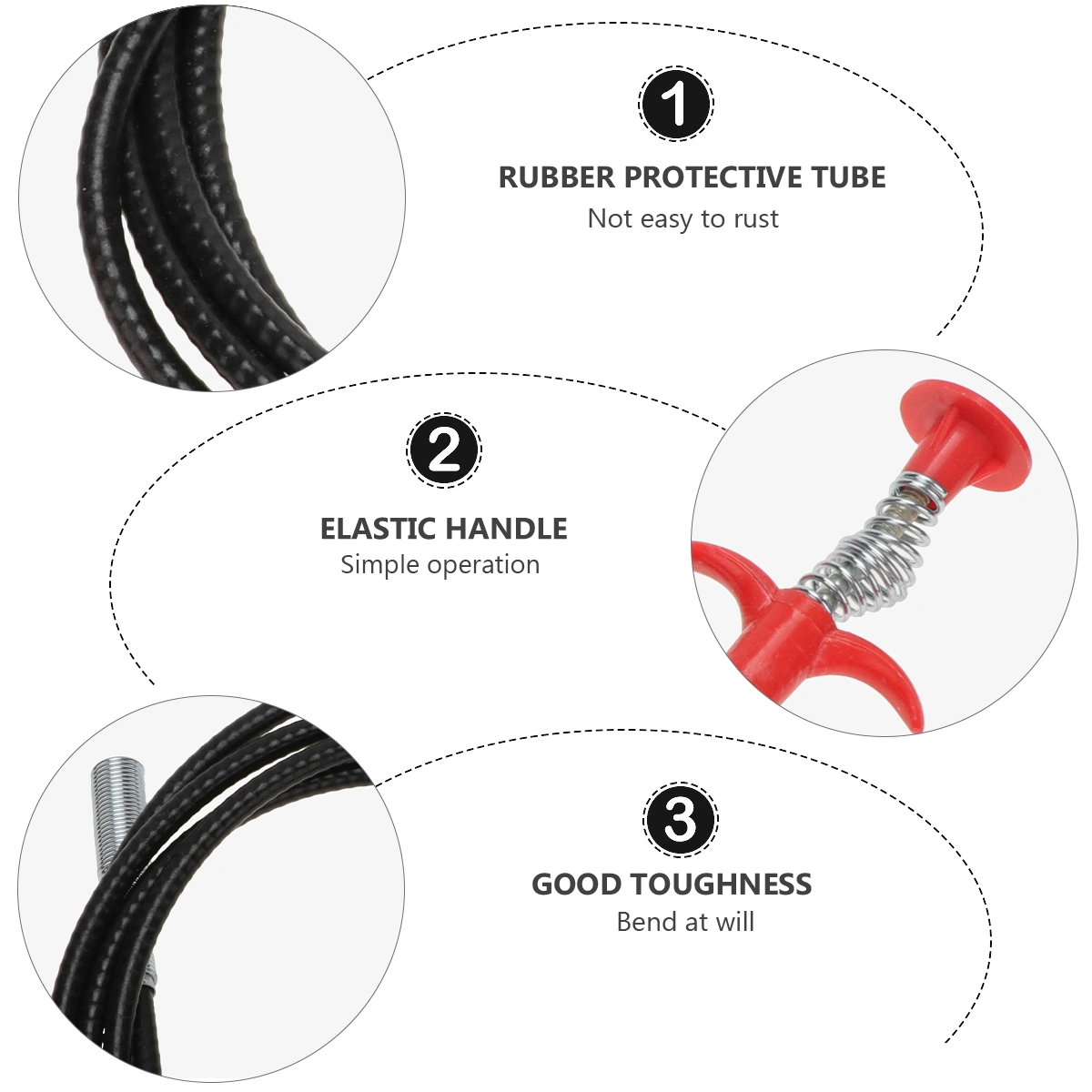 Drain Remover Cleaning Tool Multifunctional Drain Bendable Pipe Dredging Tool