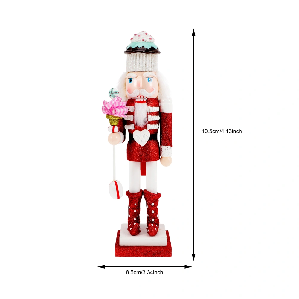 Wooden Christmas Nutcracker Figure Ornament Xmas Holiday Tabletop Decoration