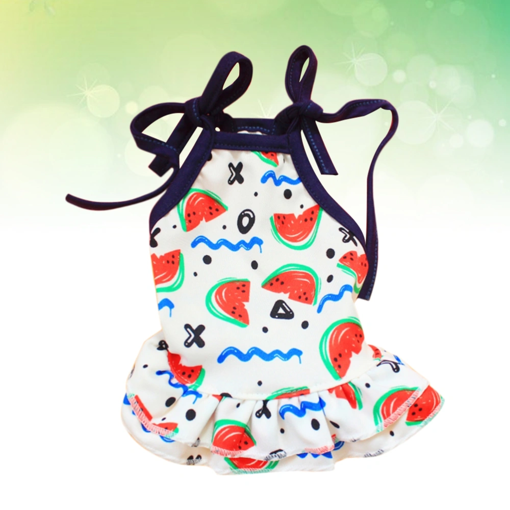 Wave Watermelon Pet Skirt Summer Thin Pet Clothes Dog Dress Pet Supplies Size XL