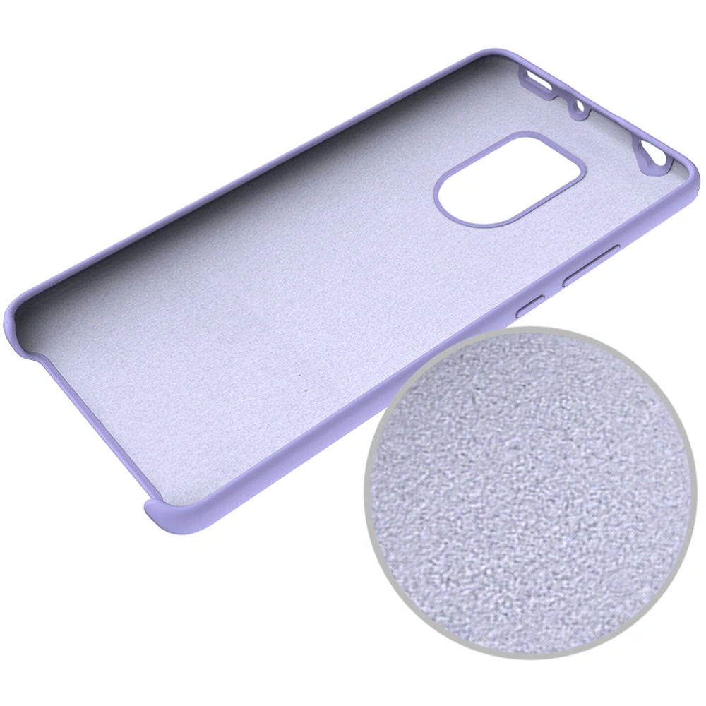 Phone Cover Solid Silicone Scrub Feel Inner Lining Anti-scratch Anti-fingerprint Anti-splatter All-inclusive Mobile Case for Huawei Mate 20 X (Purple)