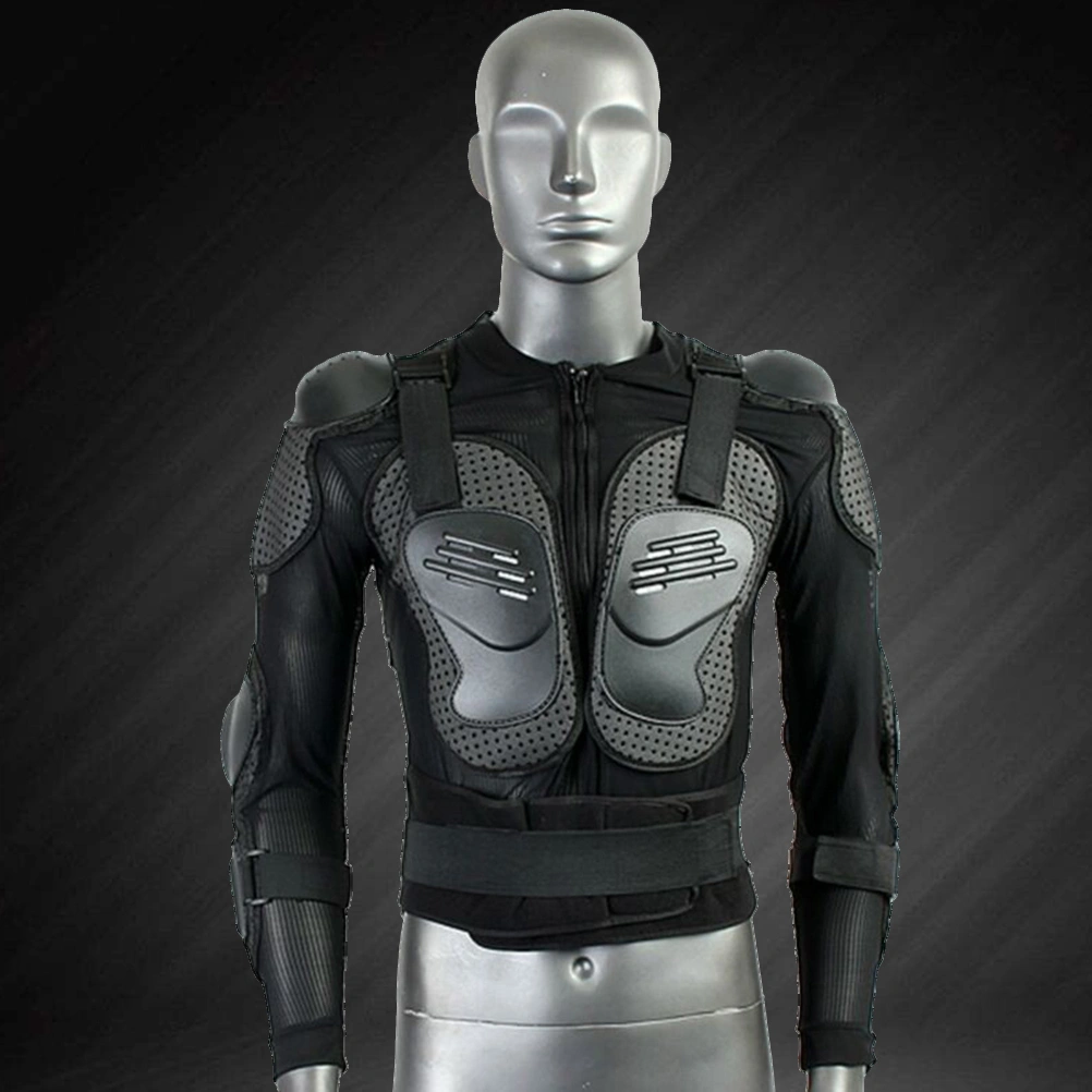 Motorcycle Full Body Armor Spine Shoulder Chest Protection Gear Riding Gear Size XL (Black)