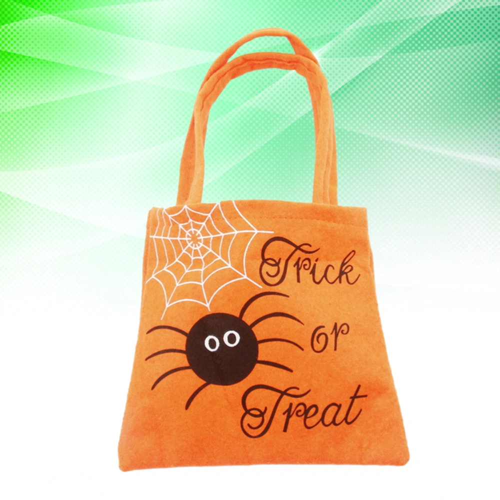 Trick or Treat Bags Happy Halloween Candy Handbag Non-woven Fabric Children Gift Bags (Orange)