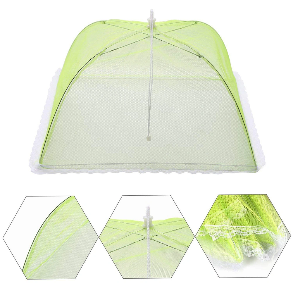 6PCS Foldable Umbrella Food Cover Tent Umbrella Screens Cloth to Keep Bugs and Flies Away from Food Protector for Home Picnics BBQ Random Color