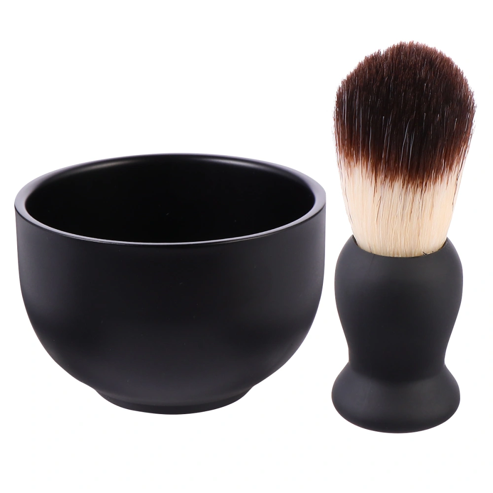 2Pcs Shaving Brush Set Hair Brush With Shaving Soap Bowl Man Shaving Brushes Kit