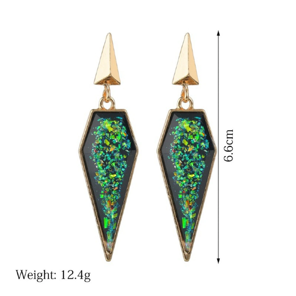 1 Pair Metal Triangle Earrings Geometric-shaped Eardrop Decorative Ear Jewelry for Women Girls