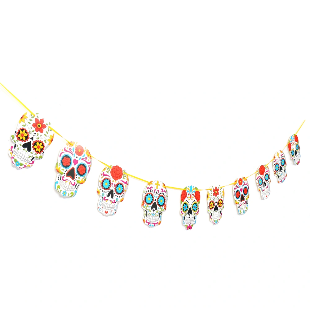 1Pc Mexican Theme Paper Decoration Day of the Dead Banner Hanging Decor