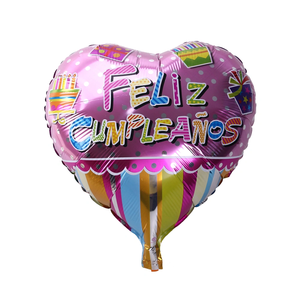 18 Inch Heart Shape Spanish Foil Balloon Party Mylar Balloons for Birthday Party Decoration (5)