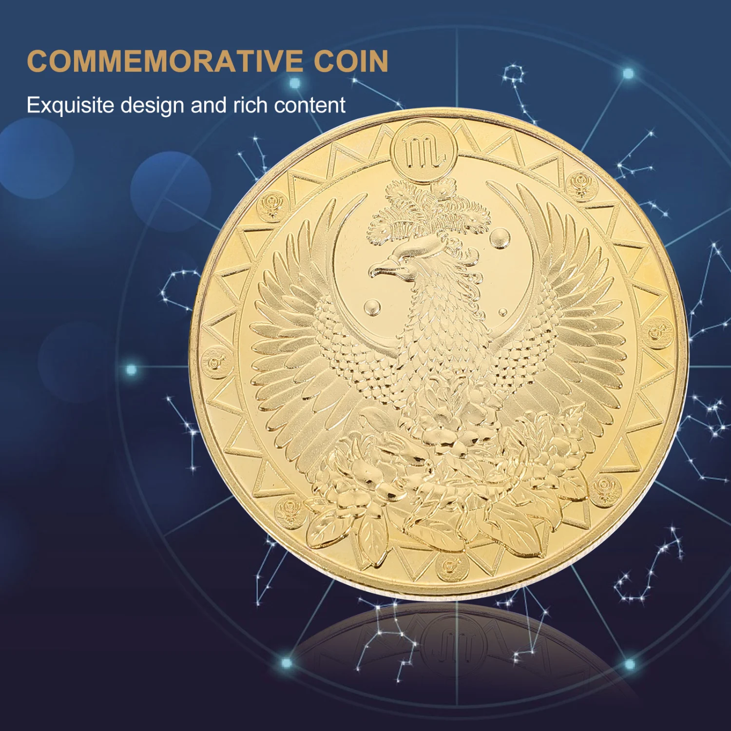 1Pc Constellation Commemorative Coin Scorpio Collection Coin Collective Coin
