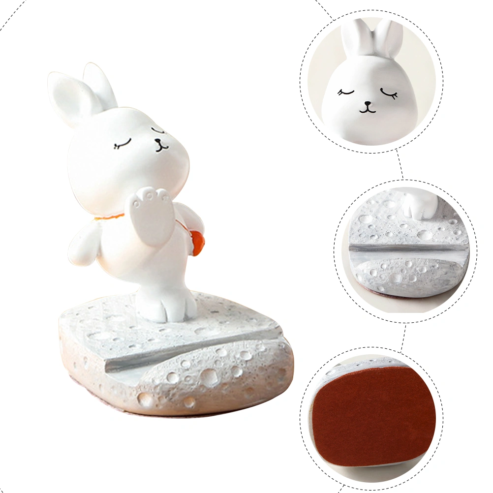Rabbit Shaped Phone Stand Desktop Cell Phone Holder Countertop Cartoon Ornament