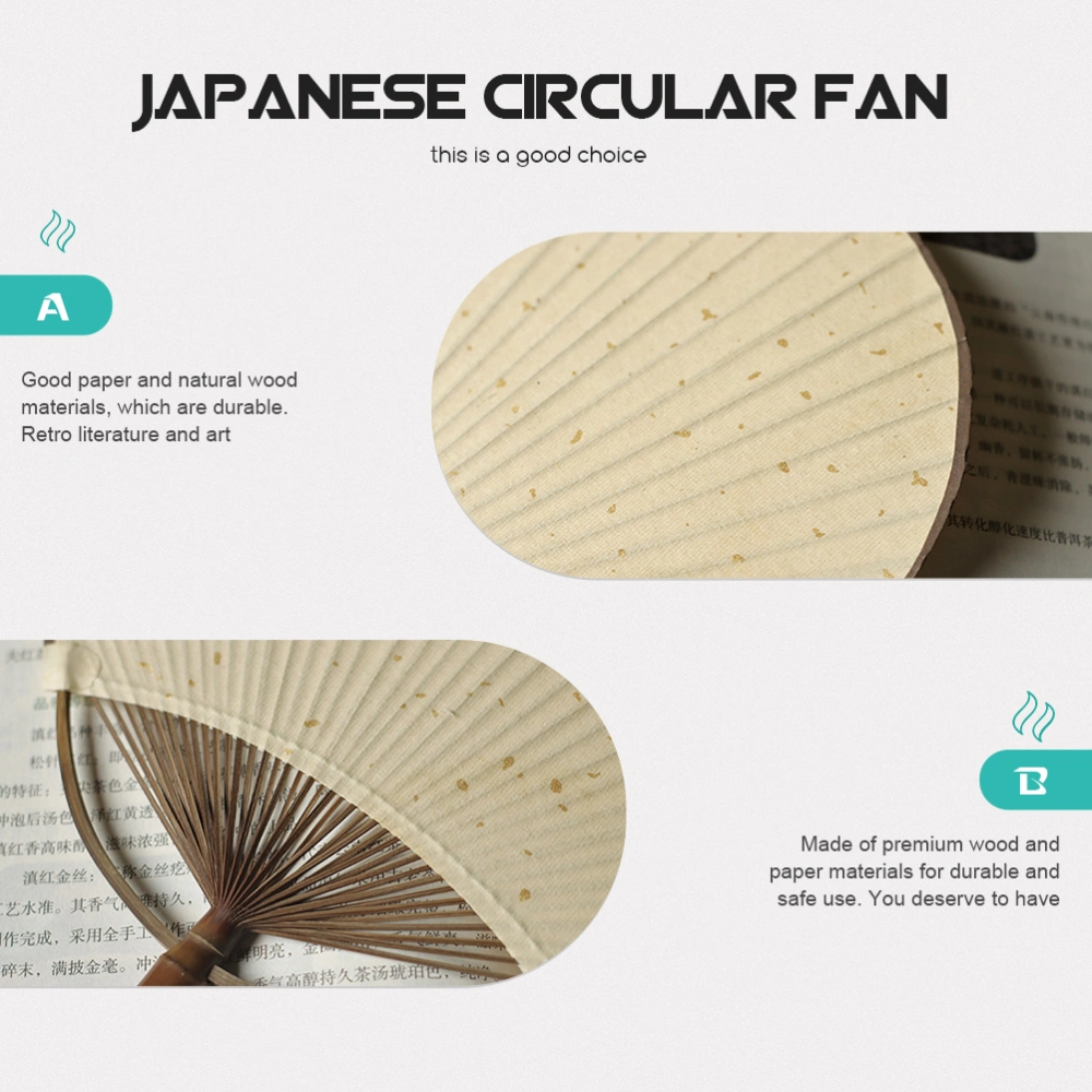 Hand-made Classical Fan Japanese Art Paper Practical Fan Decorative Fan