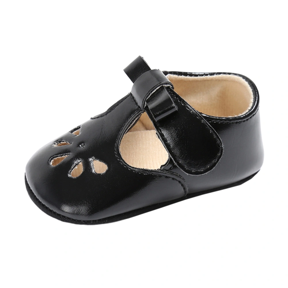 Baby Hollow Sandals Baby Prewalker Sandals Skid Resistance Hollow Sandals Baby Girl Shoes (Black 13cm 9-18 Months)