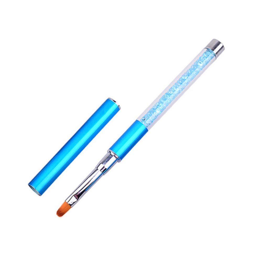 Nail Art Painting Pen Light Therapy Pen Carving Brush Pen Crystal Rod Phototherapy Pen Drawing Brushes Manicure Tools (Blue)