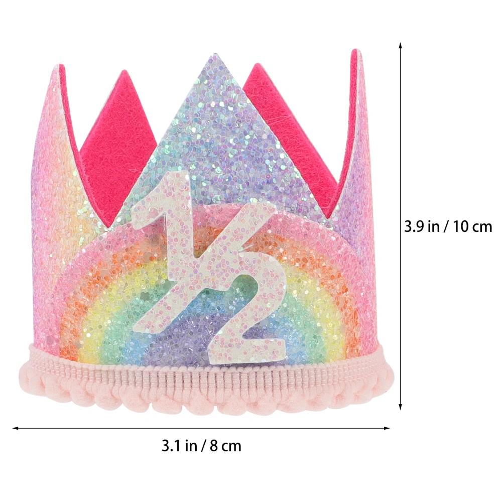 Adorable Baby Birthday Party Boys Girls Pricess Crown Number Headband