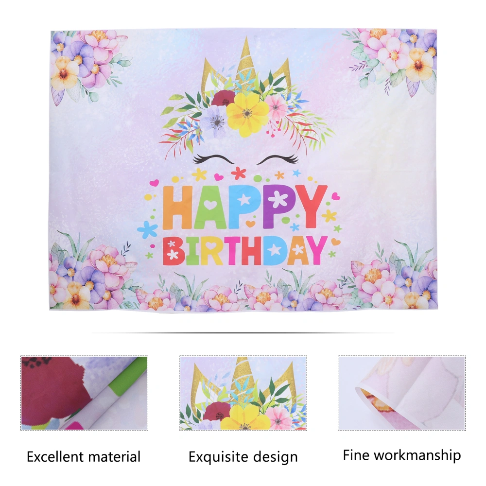 1 Pc Birthday Backdrop Unicorn Photography Background Photography Props