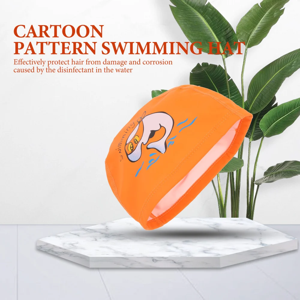 Cartoon Pattern Swimming Hat Children Swim Hat Adorable Kids Swimming Hat for Summer