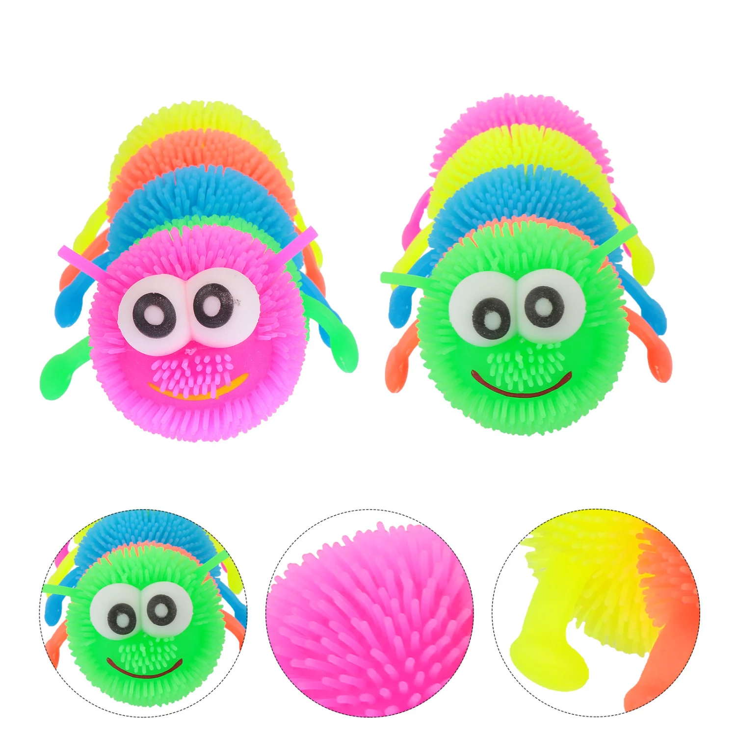 3pcs Adorable Caterpillar Toy Decorative Caterpillar Shaped Anxiety Relief Toys