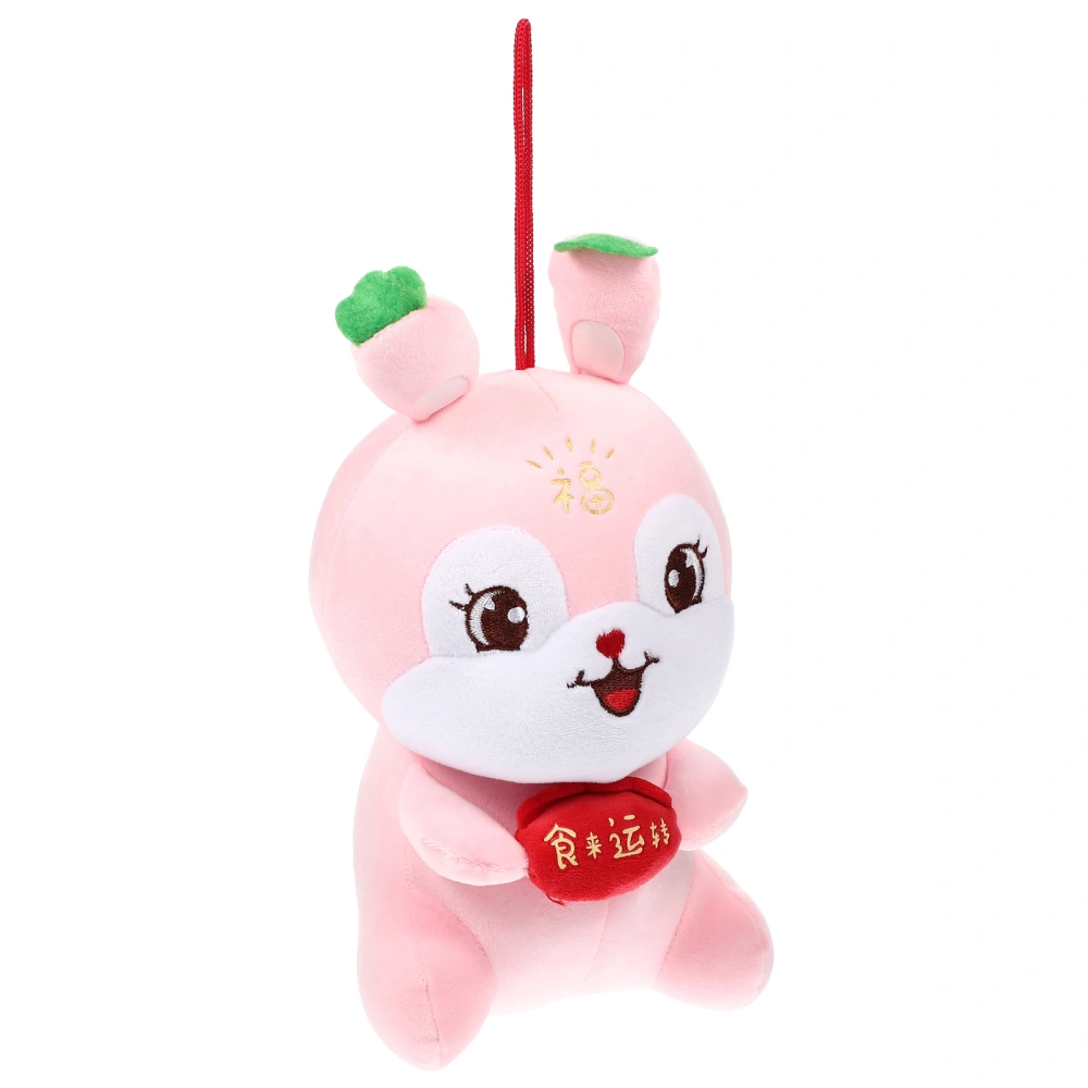 Chinese Style Stuffed Plush Rabbit Toy 2023 The Year of the Rabbit Doll Plush Rabbit