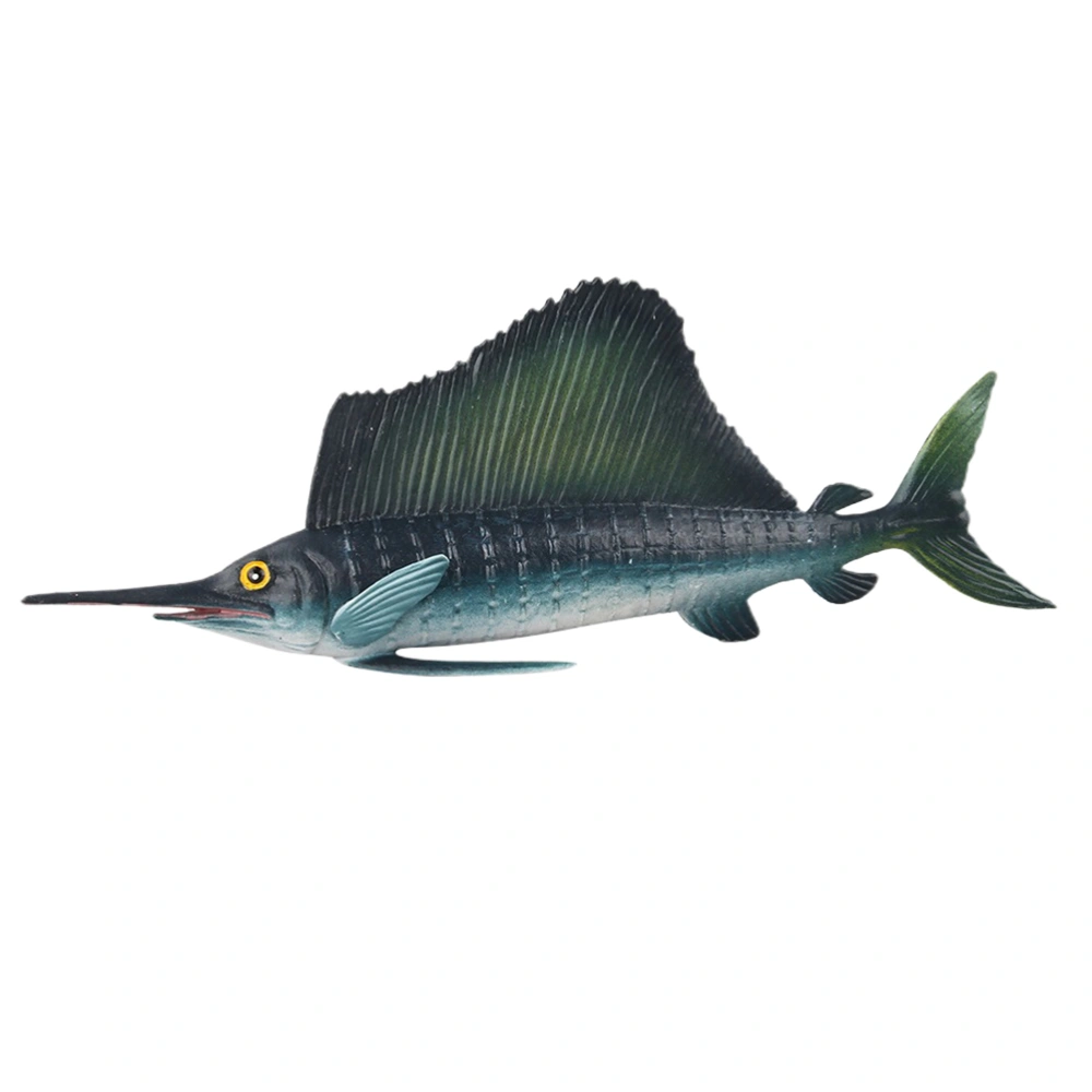 1PC Simulated Marine Animal Model Decor Lifelike Sailfish Model Plastic Solid Marine Animal Model Decor Mini Marine Animal Model Ornaments for Home Store (Sailfish Style)