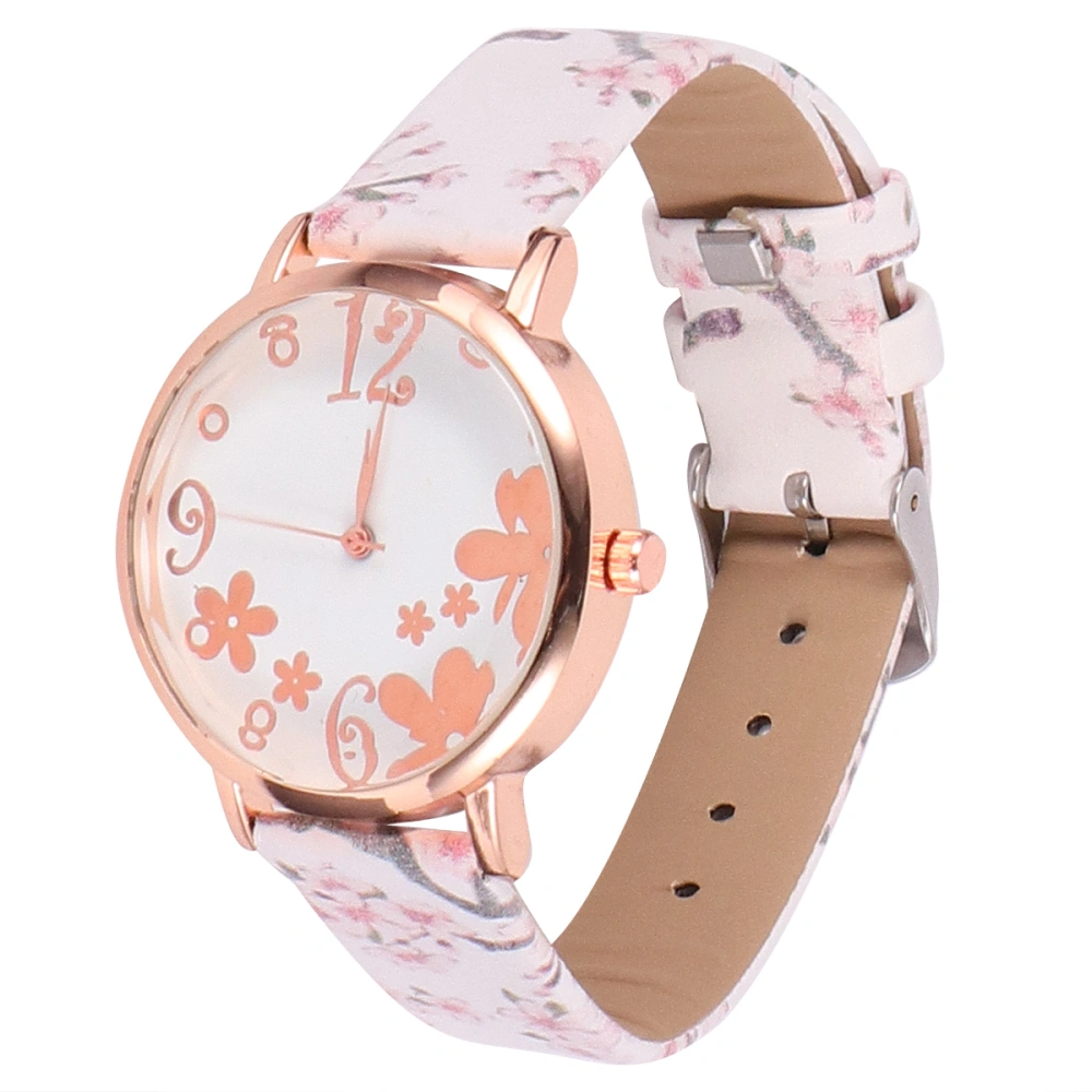 1pc Elegant Plum Blossom Pattern Wristwatch Fashion Watch Wristwatch Wrist Decor