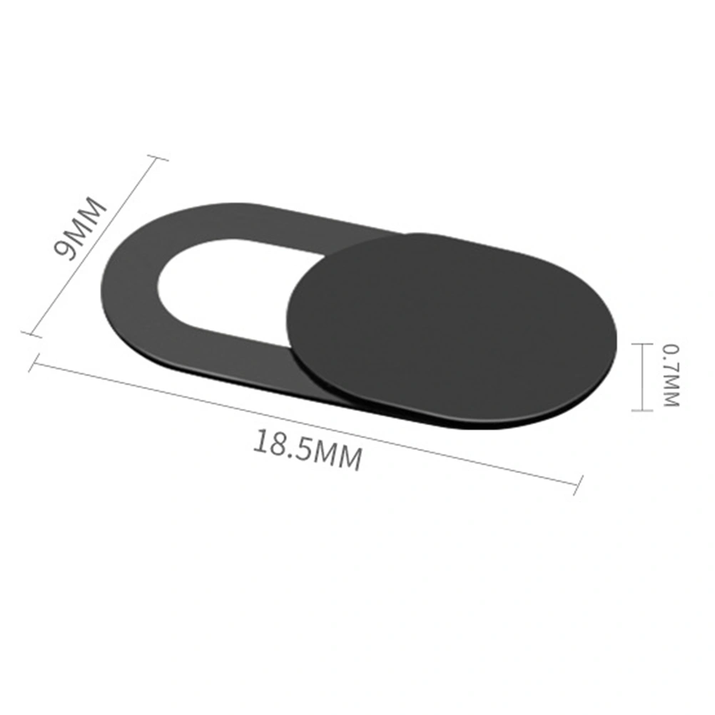 6Pcs Metal Oval Shaped Webcam Cover Camera Slider Shutter Privacy Protect Sticker for Laptop Tablet Phone Shutter Sticker(Black)