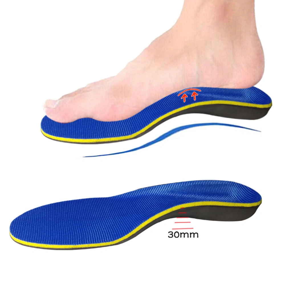 1 Pair Flatfoot Correction Insoles Unisex Arch Support Arch Orthotic Pads Cuttable Shoe Cushions for Women Men Size L