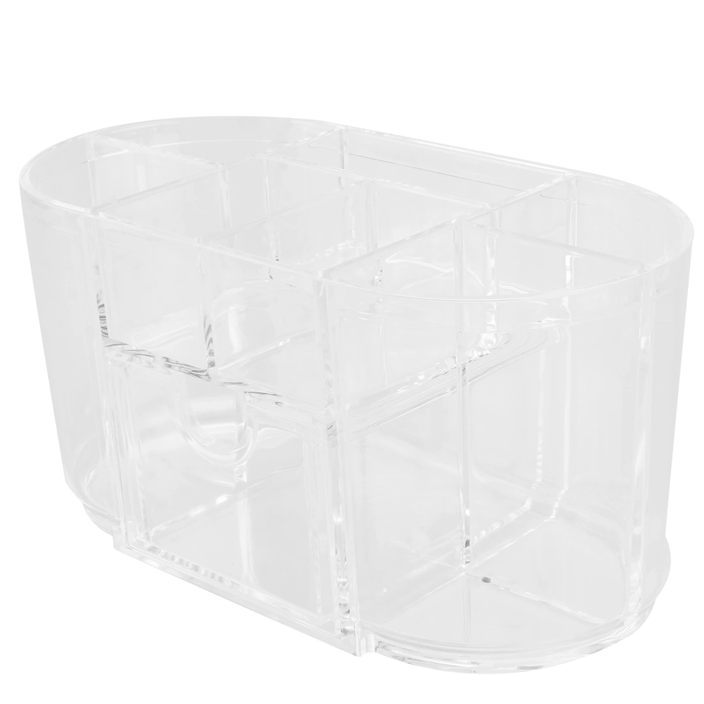 1Pc Lip Gloss Storage Case Classified Grid Box Clear Desktop Holder (White)