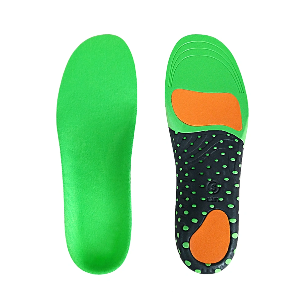 1 Pair of Arch Support Insoles Absorption Breathable Shoes Pads Insoles - Size M (Green)