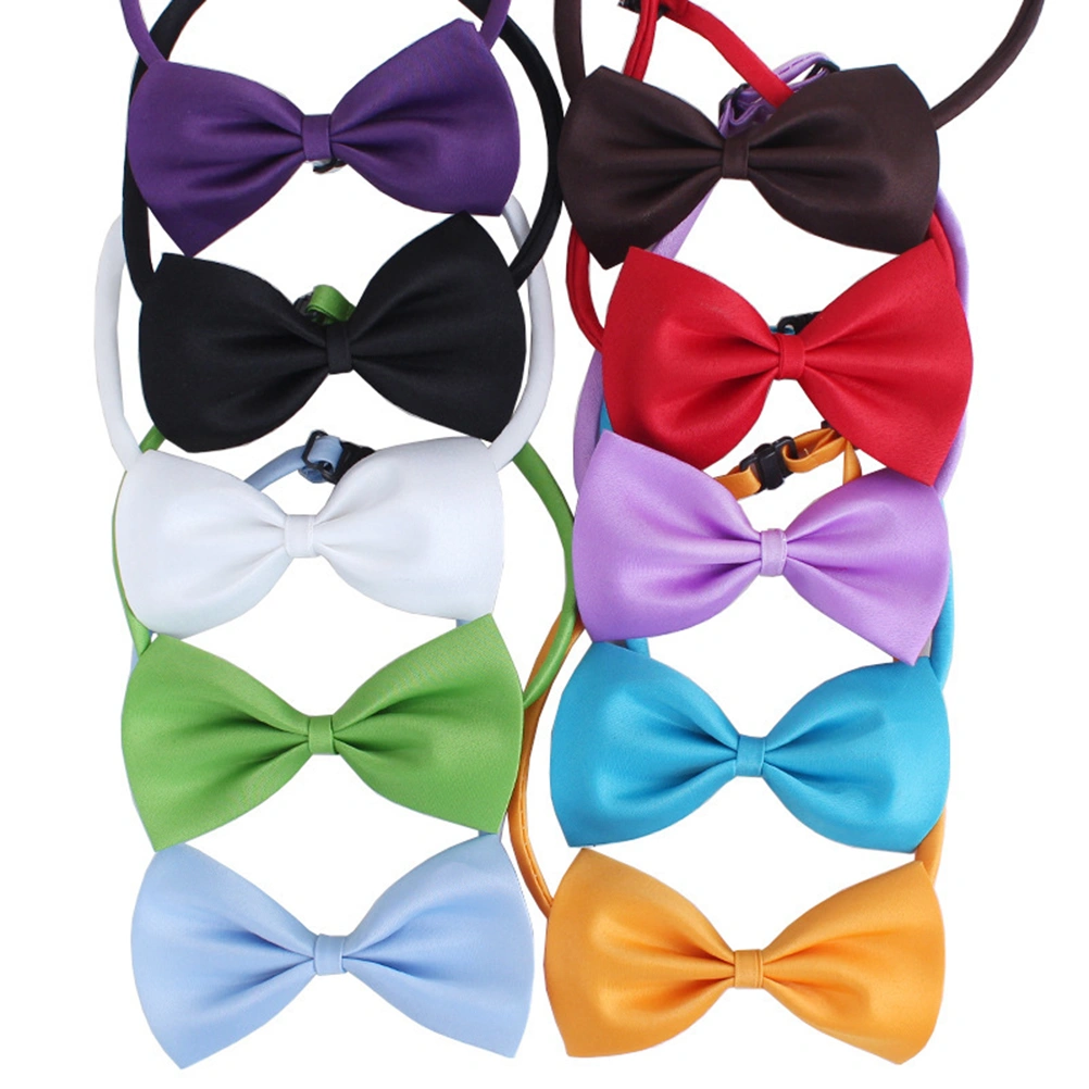 10PCS Pet Dog Bow Ties Dog Collar Neckties Adjustable Dog Ties Dog Accessories