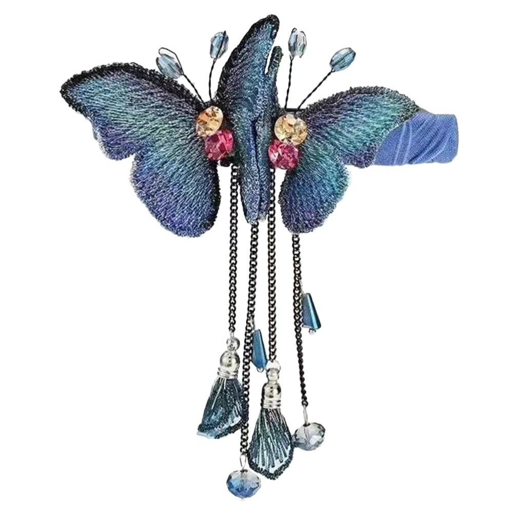 Butterflies Hair Clip Rhinestone Tassel Hairpin Women Barrette Girls Accessories