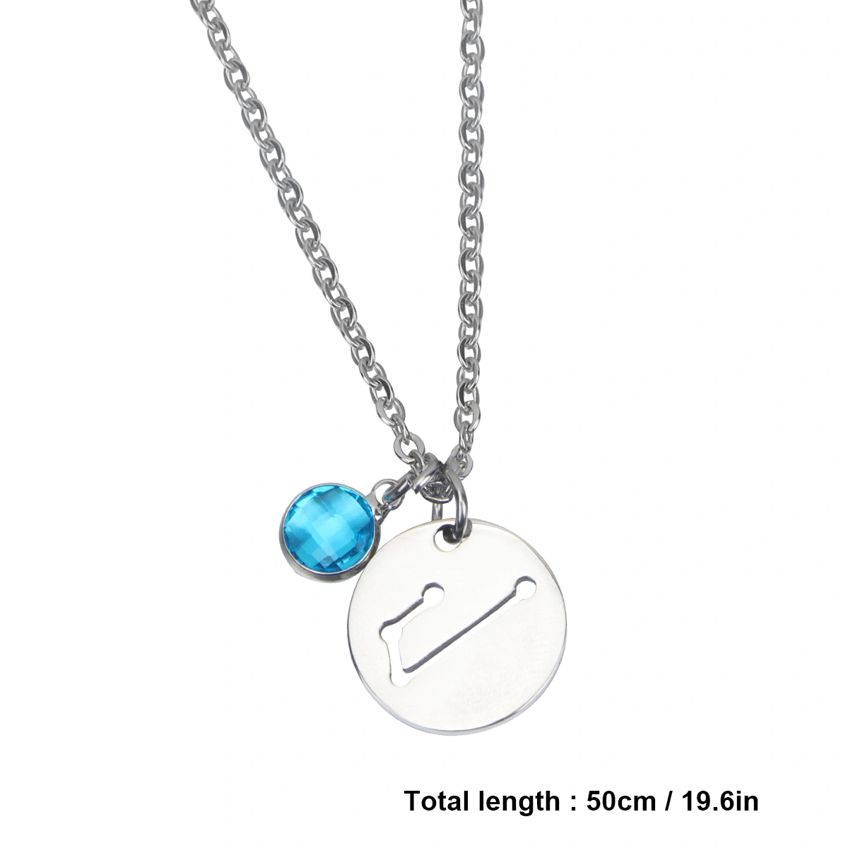 Twelve Constellations Necklace Pendant Elegant Necklace Fashion Jewelry Gift Neck Accessories for Women Female (Aries)