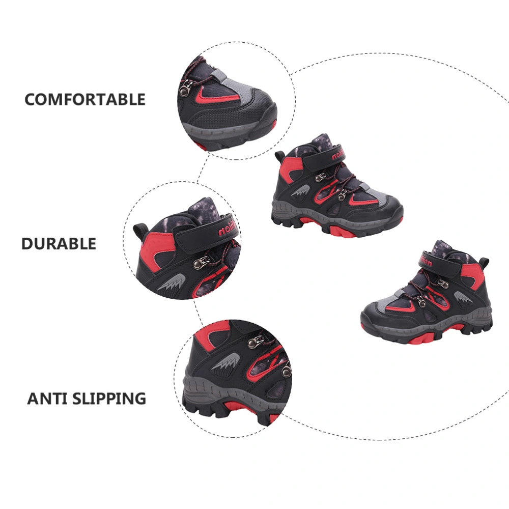 1 Pair of Fashion Children Climbing Boot Boys Waterproof Shoes Climbing Sneaker