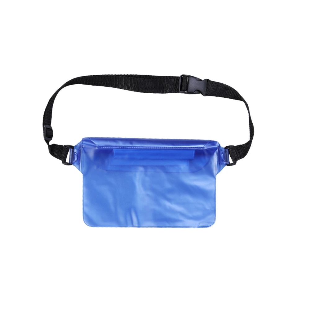 2 PCS Waterproof Waist Bags for Outdoor Phone Belongings Portable Waist Pouches Multifunctional Waist Bags (Black and Dark Blue)