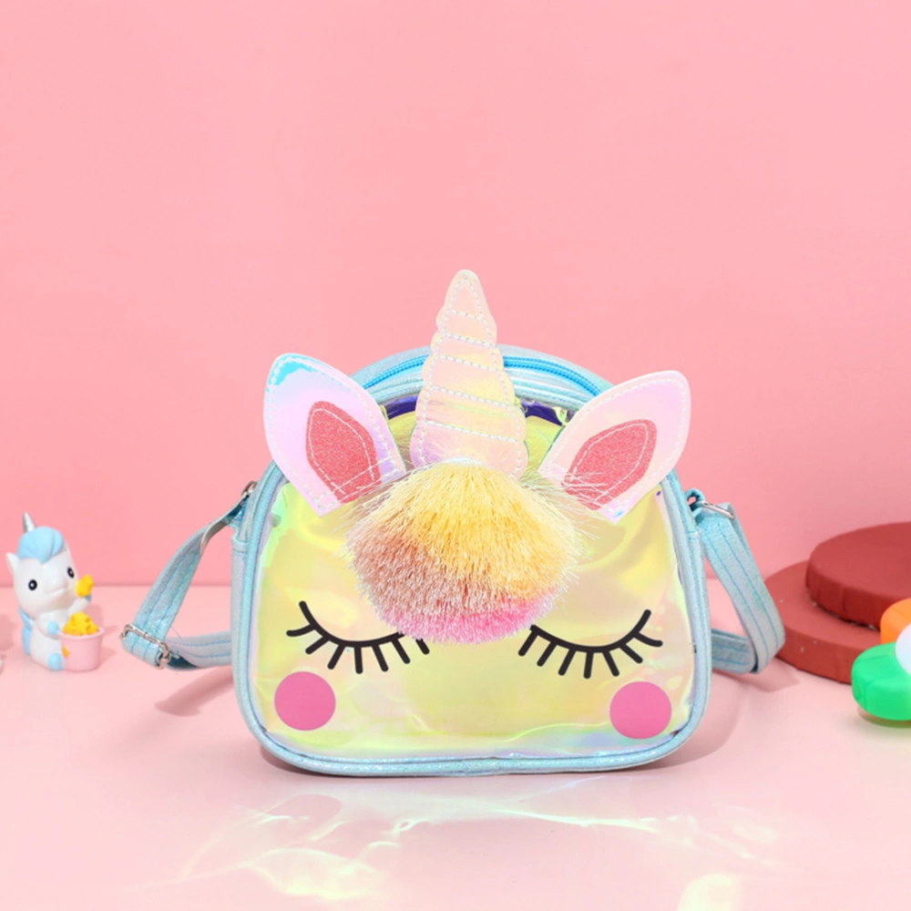 1Pc Lovely Unicorn Crossbody Bag Iridescent Shoulder Bag for Kids Girls