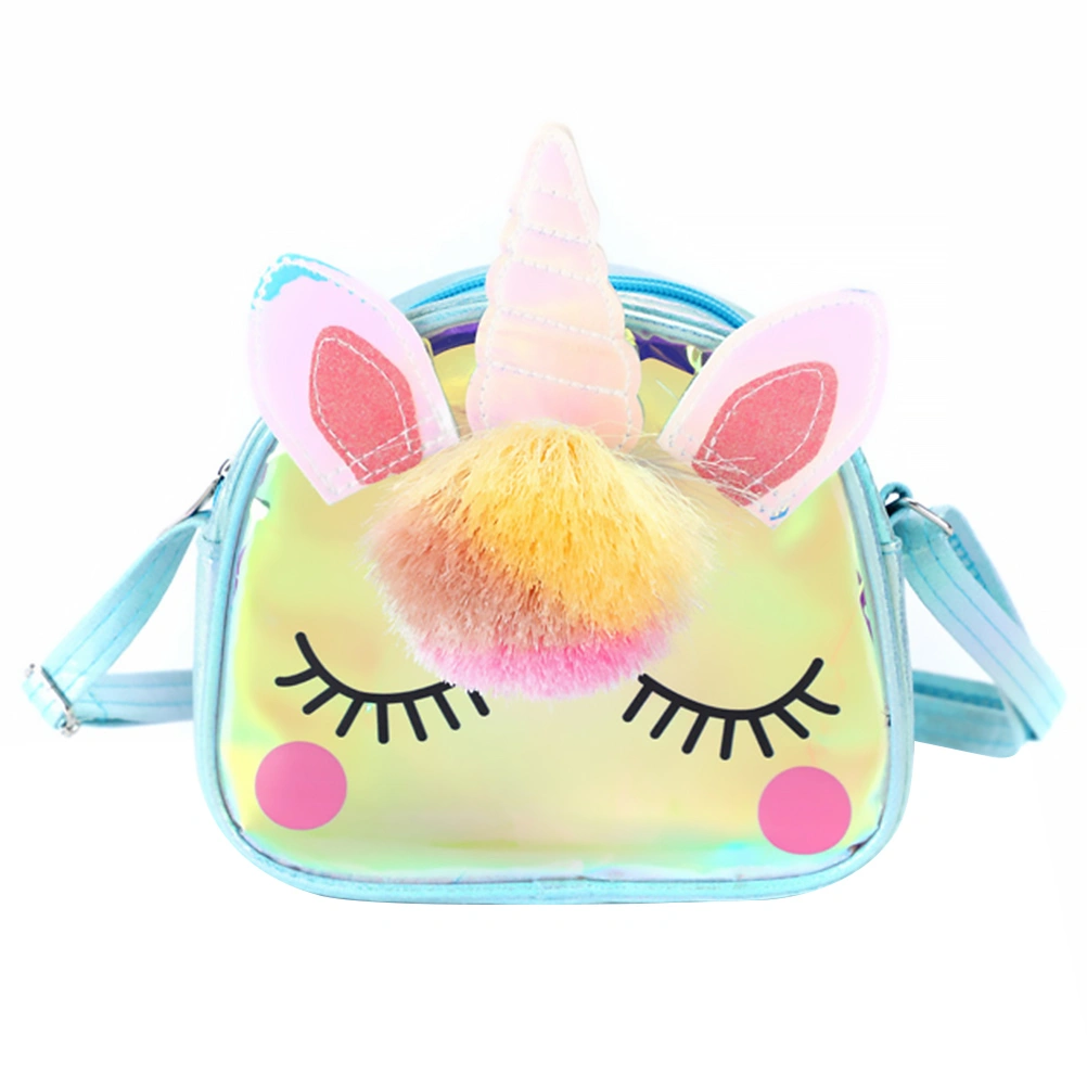 1Pc Lovely Unicorn Crossbody Bag Iridescent Shoulder Bag for Kids Girls