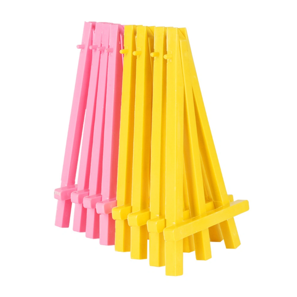 30Pcs Art Painting Name Stand Display Holder Drawing Mini Plastic Easel for School Student Artist Supplies(Pink)