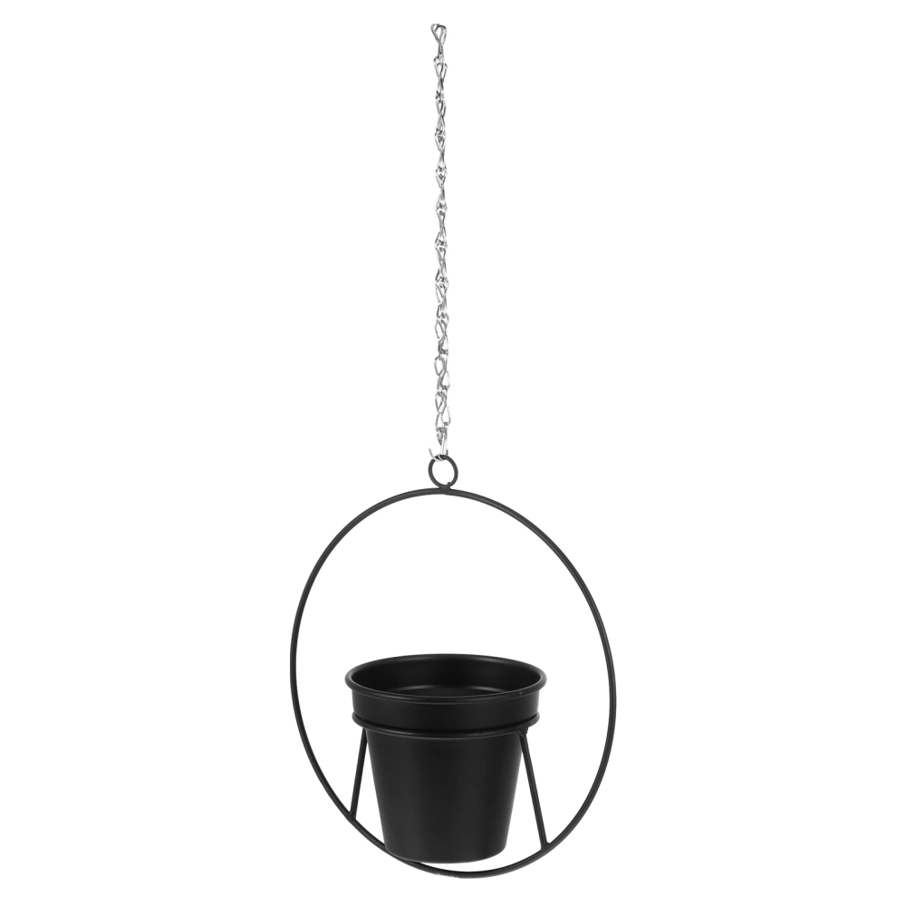 Iron Hanging Flower Pot Decorative Swinging Flower Basket Wall Hanging Plant Pot