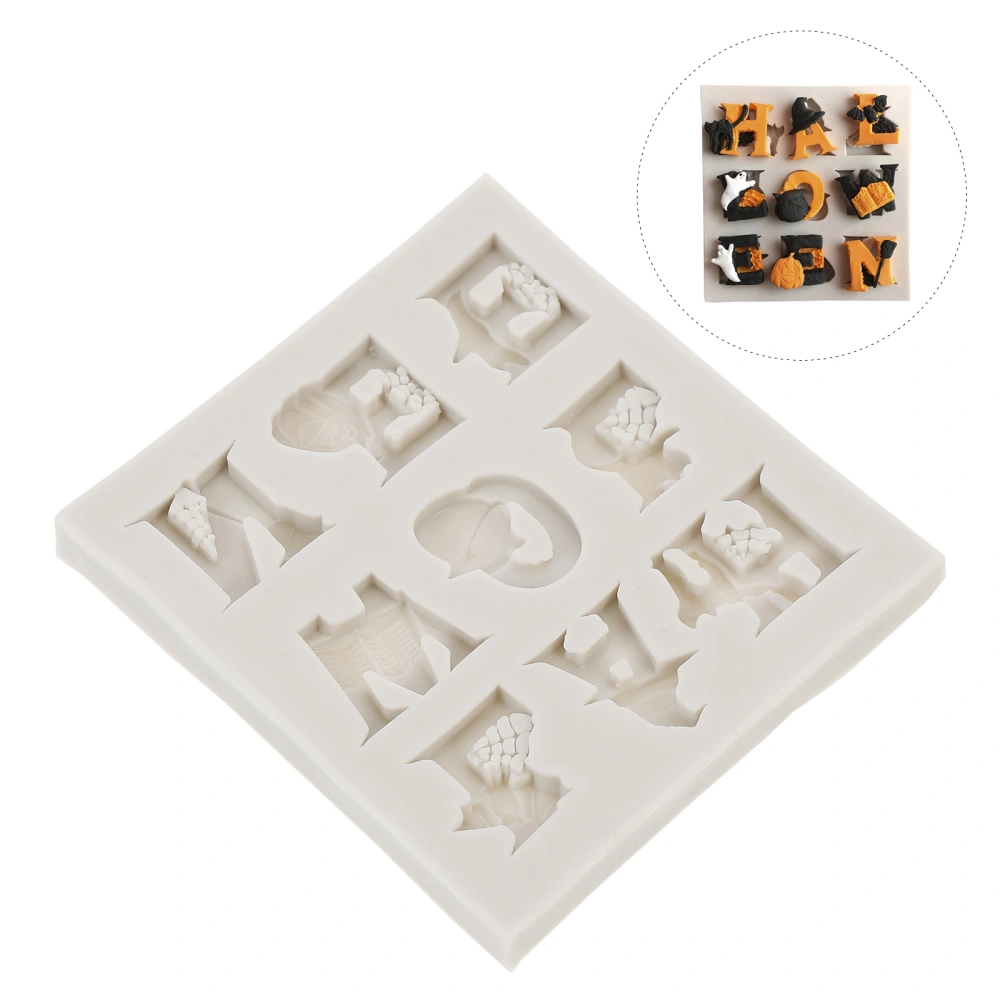 Halloween Letters Silicone Baking Mold Non-Stick Fondant Mold for Cake Fondant Chocolate