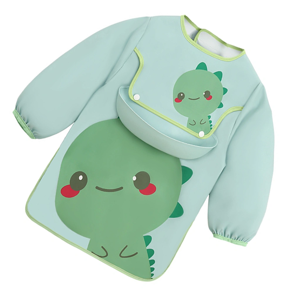 Baby Eating Smock Cartoon Baby Aprons Lovely Infant Water-proof Smock with Bib