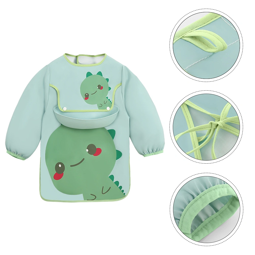 Baby Eating Smock Cartoon Baby Aprons Lovely Infant Water-proof Smock with Bib