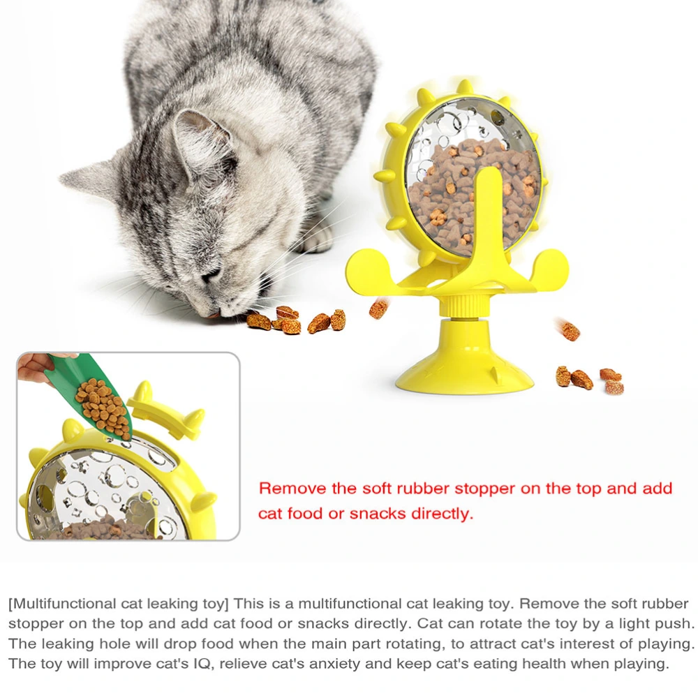 1pc Cat Turntable Toy Pet Windmill Food Leakage Toy Cat Exercise Training Toy