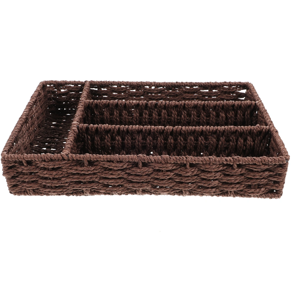 Decorative Storage Basket Woven Storage Basket for Cosmetics Coffee Tea Bags