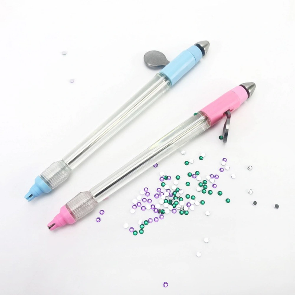 1PC DIY beads painting Pen Multifunction Modeling Rhinestone Beads Picture Picker Tool (Blue)