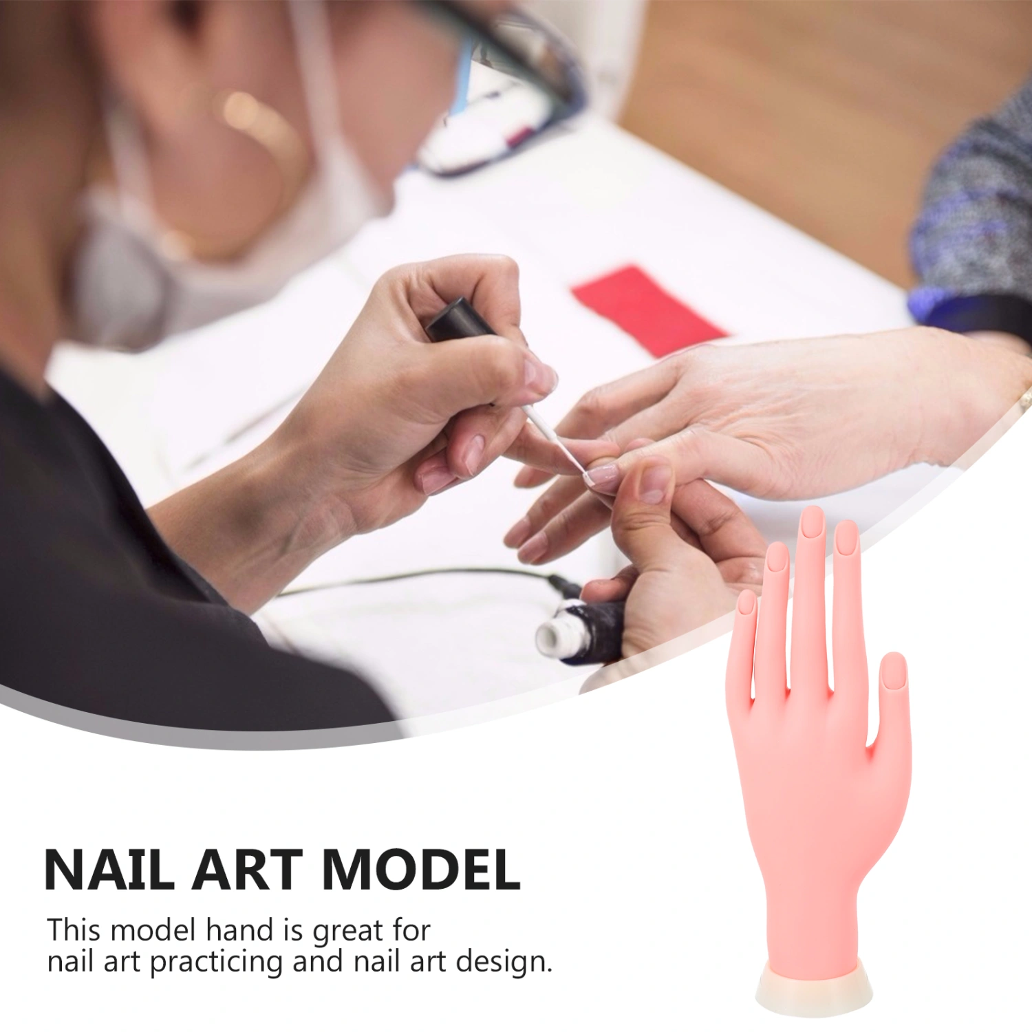 1 Set of Vivid Manicure Practice Hand Model False Hand DIY Manicure Tools